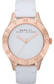 MARC JACOBS Blade Marc Jacobs Blade White Dial White Leather Unisex Watch 40mm MBM120