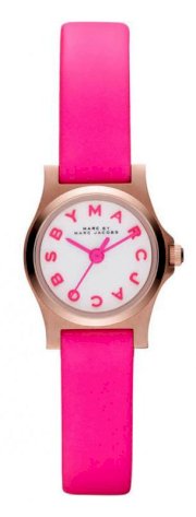 MARC JACOBS Henry Dinky Pink Leather Watch 20mm  MBM1237