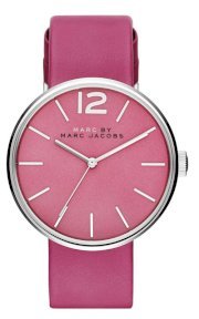 MARC JACOBS Women's Peggy Pink Leather Strap Watch 36mm MBM1363