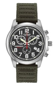 CITIZEN Eco-Drive Stainless Steel Watch with Canvas Band 39mm  Eco-Drive H500