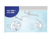 Đèn mổ treo trần hai nhánh Alops AOL-700H+500H