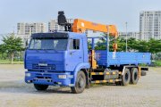 Xe tải thùng gắn cẩu Kamaz 65117 DINEX 7 Tấn