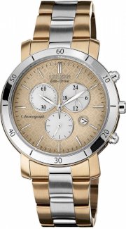 CITIZEN Women's Chronograph Drive from Citizen Eco-Drive Two-Tone Stainless Steel Bracelet 41mm