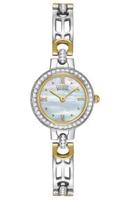 CITIZEN Eco-Drive "Silhouette" Swarovski Crystal-Accented Two-Tone Watch 21mm Eco-Drive B023