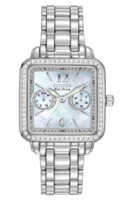 CITIZEN "Silhouette" Stainless Steel Swarovski Crystal-Accented Watch 32mm Eco-Drive 8635