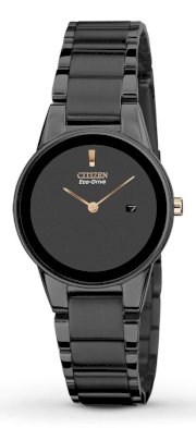 CITIZEN 'Axiom' Black Stainless Steel 30mm  Eco-Drive J015