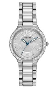 CITIZEN Eco-Drive Firenza Diamond Accent Stainless Steel Bracelet Watch 29mm  Eco-Drive E031