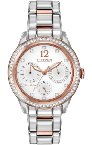 CITIZEN Silhouette Crystal Analog Display Japanese Quartz Two Tone Watch 36.5mm