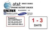 FAST iPhone 6 6+ (PLUS) Factory Unlock Service for ATT AT&T AT USA Permanent