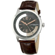 Đồng hồ cao cấp nam Stuhrling Original Men's 946.02 Winchester Stainless Steel Transparent-Dial Watch with Brown Leather Band