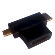 Đầu chuyển HDMI sang micro HDMI và mini HDMI (đen)