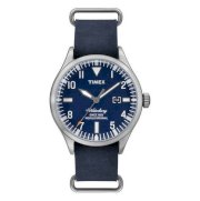 Timex - Đồng hồ thời trang nam dây da Waterbury (Xanh navy) TW2P64500