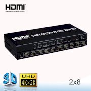 Bộ chia HDMI 2x8 Port, hỗ trợ 3D, Full HD1080P B-GO BG-HDSS2-8