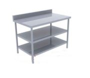 Bàn inox 3 tầng có gáy Việt Khoa 1500 x 750 x 850 mm