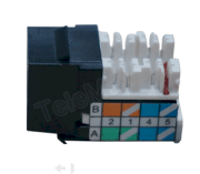 Telemax Cat.5e UTP 90 Degree Keystone Jack (TM04CAT5EJK02+UTP90)