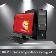 Máy tính Desktop gia đình Pentium G3250 (Intel Pentium G3250 3.2Ghz, Ram 4GB, HDD 500GB, VGA Onboard, Windows 7 Professional, Màn hình Dell 190S 19")