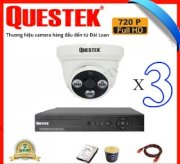 Bộ 3 camera Questek AHD QT4161A-3 (1.0MP)