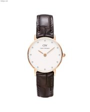 Đồng hồ Daniel Wellington nữ Classy York 0902DW 26mm dây da cá sấu