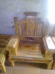 Bộ bàn ghế ​gỗ xà cừ tay hộp 2m2 - 476D34