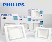 Đèn led âm trần Philips 8W 61183 DIM4 vuông điều chính độ sáng