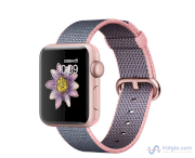 Đồng hồ thông minh Apple Watch Series 2 Sport 38mm Rose Gold Aluminum Case with Light Pink/Midnight Blue Woven Nylon