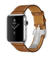 Đồng hồ thông minh Apple Watch Series 2 Sport 42mm Stainless Steel Case with Fauve Barenia Leather Single Tour Deployment Buckle