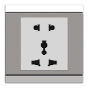 Ổ cắm 2 chấu + 3 chấu Art-DNA E9-11