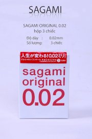 Bao cao su sagami original 0.02  hộp 3 chiếc