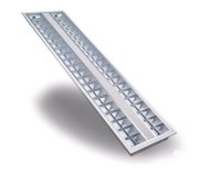 Máng đèn âm trần 1.2m 2 bóng chóa inox cao cấp MA02