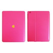 Bao da iPad 2/3/4 logo hình trái táo (Hồng đậm)