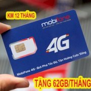 Sim 4G/3G Mobifone 62GB