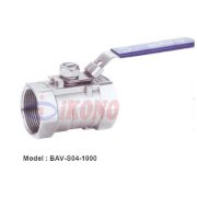 Van bi Inox 304 1 thân (1 mảnh), nối ren - IKONO BAV-S04-1PC