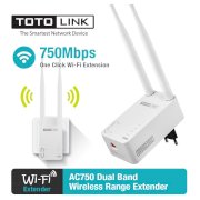 Bộ mở rộng sóng wifi băng tần kép Totolink chuẩn AC750 EX750
