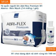 Tã quần người lớn Abri Flex Premium M1 (14 Miếng) + Tặng 1 Chai Intimate Care 100Ml