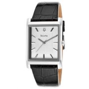 Đồng hồ Bulova 96A23-SD Men's Dress Black Genuine Leather Silver-Tone Dial VN-96A23-SD