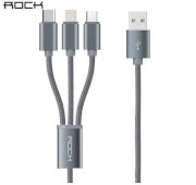 Cáp sạc 3 đầu Rock 3 in 1 Charging Cable with Version B RCB0436