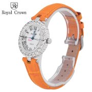 Đồng hồ nữ chính hãng Royal Crown 6305 dây da cam