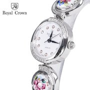 Đồng hồ nữ chính hãng dây ceramic Royal Crown 6430