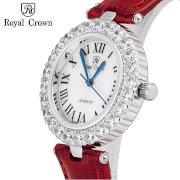 Đồng hồ nữ chính hãng Royal Crown 6305 dây da đỏ