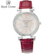 Đồng hồ nữ chính hãng Royal Crown 6116 dây da đỏ