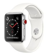 Đồng hồ thông minh Apple Watch Series 3 42mm Stainless Steel Case with Soft White Sport Band