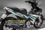 TEM TRÙM EXCITER 150 PRAMAC XANH BẠC CỰC CHẤT TẠI DECAL 46