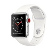 Đồng hồ thông minh Apple Watch Series 3 38mm Stainless Steel Case with Soft White Sport Band