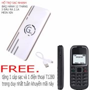 Pin sạc dự phòng G01 Litinum 20000MAH (Trắng) -hổ trợ sạc nhanh + tặng cáp sạc và 1 điện thoại T1280