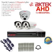 Trọn bộ 3 camera quan sát AHD BKTEK 1.3 Megapixel BKT-101AHD1.3-3