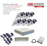Trọn bộ 7 camera quan sát Hikvision TVI 1 Megapixel S-2CE16C0T-IRP-7 720HD