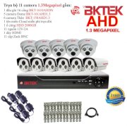 Trọn bộ 11 camera quan sát AHD BKTEK 1.3 Megapixel BKT-101AHD1.3-11