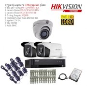 Trọn bộ 3 camera quan sát Hikvision TVI 3 Megapixel DS-2CE16F1T-IT-3