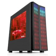 Vỏ máy tính Sama JAV Led RGB Mid–Tower Black