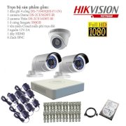 Trọn bộ 3 camera giám sát Hikvision TVI 2 Megapixel DS-2CE56D0T-IR-3 Full HD